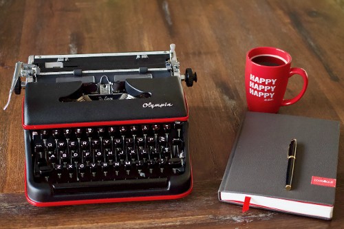 Typewriter with Book